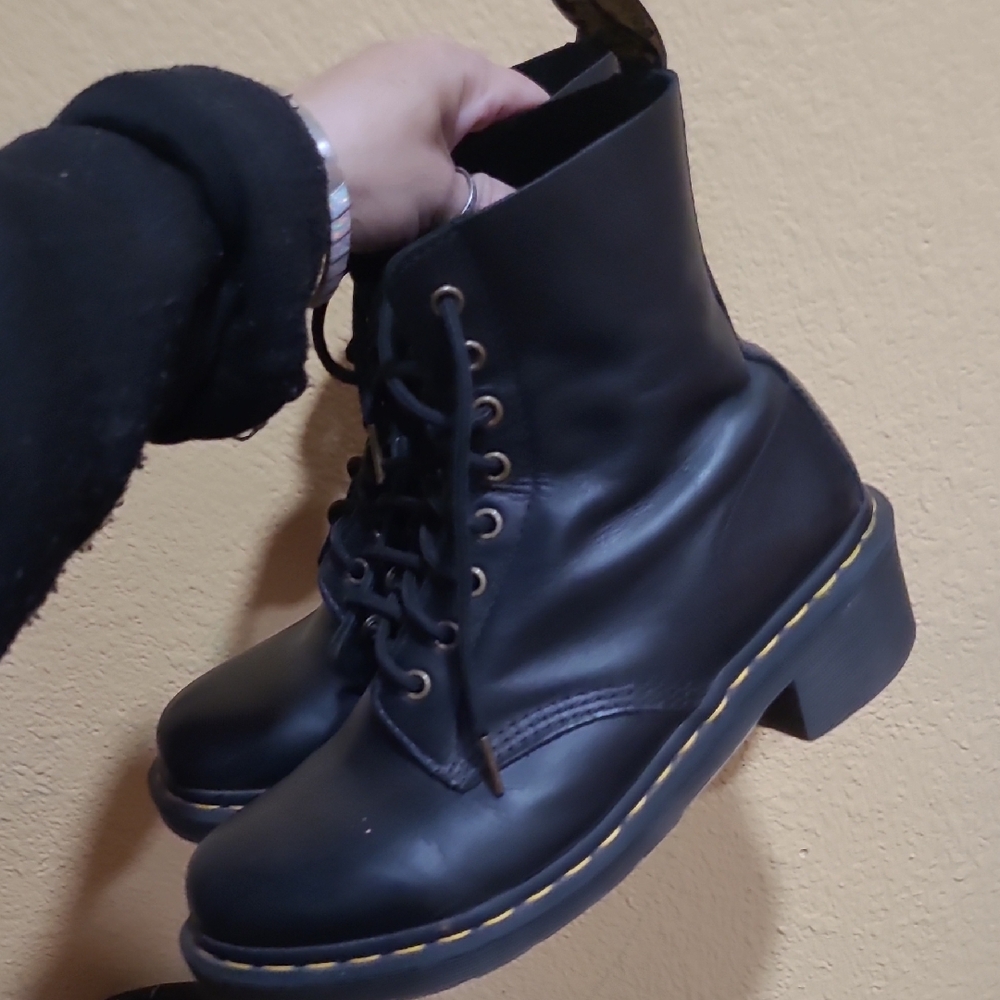 Dr Martens Black Leather Women's Boots